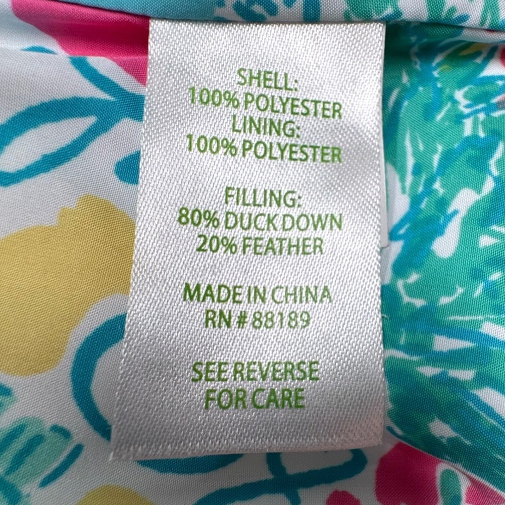 Lilly Pulitzer Turquoise Blue Quilted Duck Down Syd Puffer Vest Women Small - Picture 4 of 10